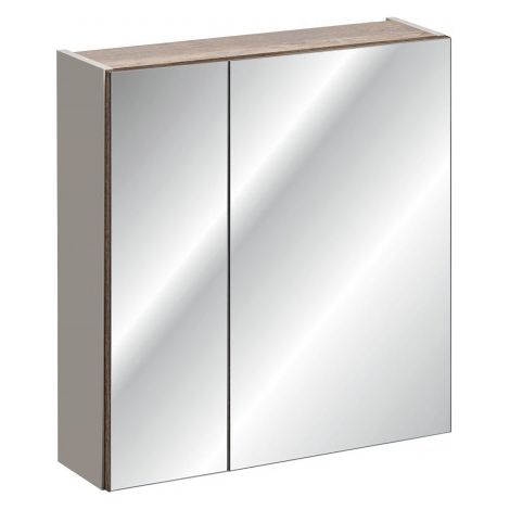 Cabinet miroir de salle de bain - Taupe - H 65 x L 60 x P 17 cm - Rosario Taupe - Livraison gratuite (1/5)