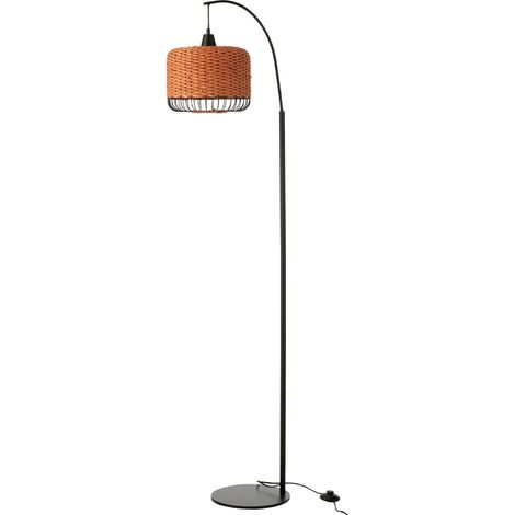 Lampadaire Lanterne en Métal "Eldon" 168cm Orange