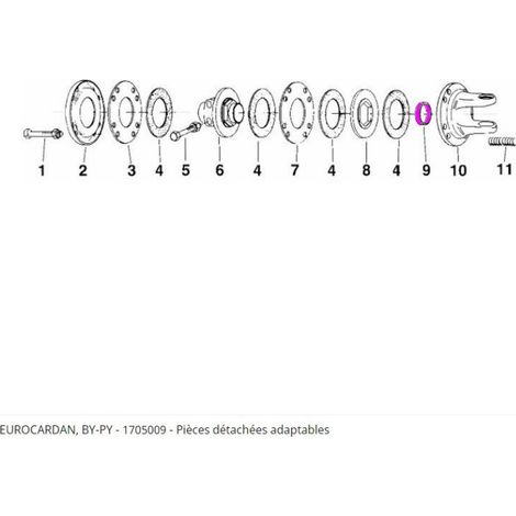 Douille pilote adaptable Eurocardan BY-PY 1705009