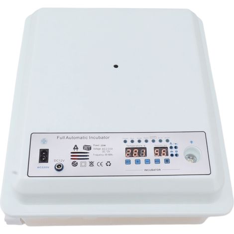 Incubateur 36 œufs, carré blanc, éclosoir à poussins, contrôle automatique de la température, mireuse à œufs, incubateur robuste, prise européenne 250 V (1/5)