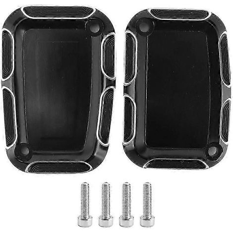 Paire de couvercles de maître-cylindre de frein et d'embrayage CNC pour motos Touring 2008-2019 (1/3)