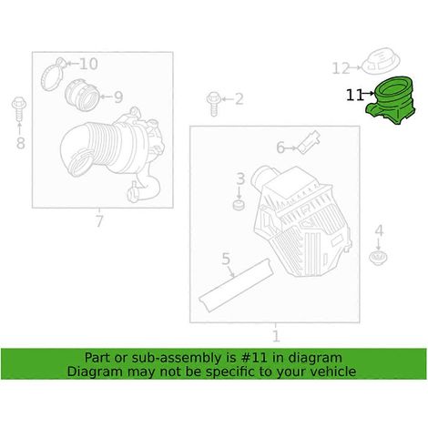 Boîtier de filtre à air de voiture, tube guide de flux, conduit d'air pour sol (1/5)