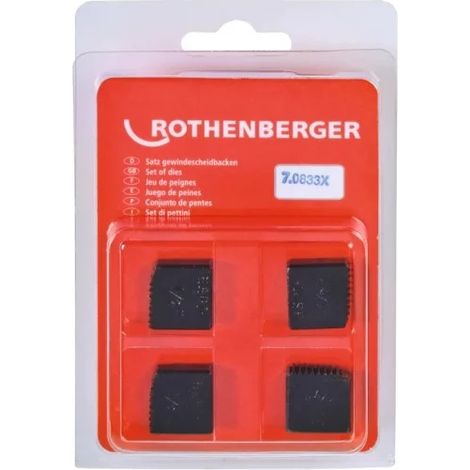 ROTHENBERGER 4x ganasce taglienti BSPT R 1/2" - 070833X