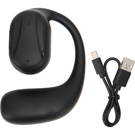 Casque Sport Bluetooth 5.2 à Conduction Osseuse Réduction de Bruit Oreille Gauche Noir pour Bureau (1/5)