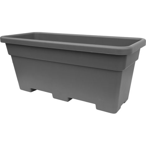 FIORIERA RETTANGOLARE ''MAX'' CM 60 COLORE ANTRACITE (1/4)