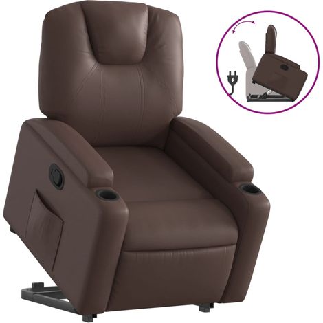 Maison Exclusive - Sillón reclinable elevable cuero sintético mar