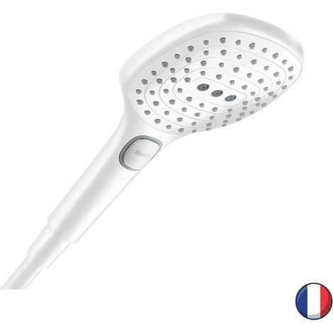 Hansgrohe Raindance Select E - Alcachofa de ducha, 120, 3 chorros, blanco mate 26520700 (1/4)