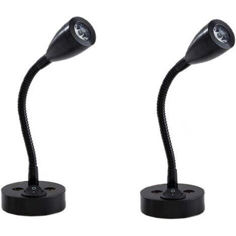 2 Stück LED-Spot-Leseleuchten, 12 V, verstellbarer Schalter, Nachttisch-Wandleuchte, Innenbeleuchtung für Wohnmobile, 6000 K Weiß (1/5)