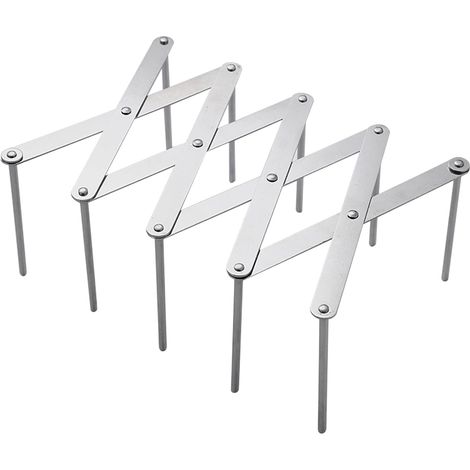 Verstellbarer Tellerorganizer, kleiner ausziehbarer Abtropfkorb, Deckelorganizer aus Edelstahl für Küchenschränke, Schneidebrett, Aufbewahrung für Kochgeschirr, Dampfeinsatz, 1 Stück (1/5)