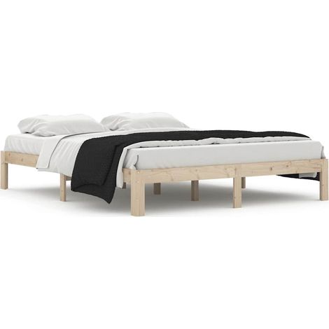 Maison Exclusive - Cadre de lit sans matelas bois massif de pin 160x200 cm (1/5)