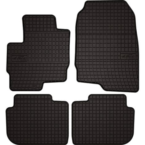 Tappetini in gomma per auto per: Mitsubishi Colt VII hatchback 5 porte (2008-2012) - neri, su misura (1/5)