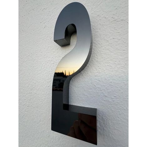 Numéro résidentiel, Acier inoxydable Monaco 20 cm 3d A (1/5)