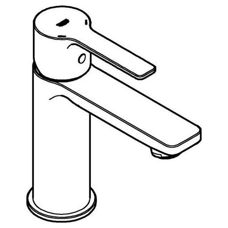 Grohe Lineare - Waschtischarmatur mit Push-Open-Ablaufgarnitur, Hard Graphite gebürstet 23791AL1 (1/5)