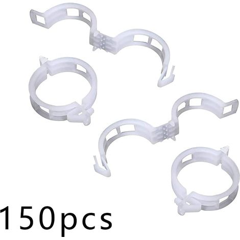 Lot de 150 - Clip Support Plantes Jardin - Fleur Clips Fixation - Plante Clips - À De Nombreuses Plantes Avec Des Tiges Ou Des Vignes Assez Petites (1/5)