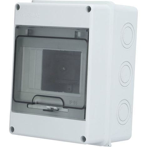 Coffret de protection électrique transparent étanche en plastique pour disjoncteur, boîtier de distribution intérieur (1/5)