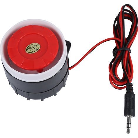 120 dB DC 12 V Mini-Kabelsirene, rotes Signalhorn, Alarmsystem, Warnsignal für Heimsicherheit (1/5)