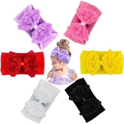 6 cerchietti elastici per capelli da bambina (1/4)