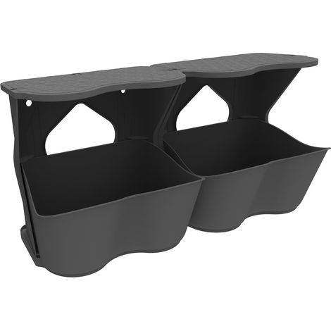 Romberg – Système de plantation modulaire BoQube Flexi Garden – Anthracite, 26 x 20 x 26 cm, lot de 2 (1/5)