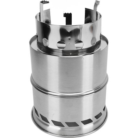 Poêle à bois extérieur en acier inoxydable, barbecue, poêle à charbon de bois pour le camping, support haut (1/5)