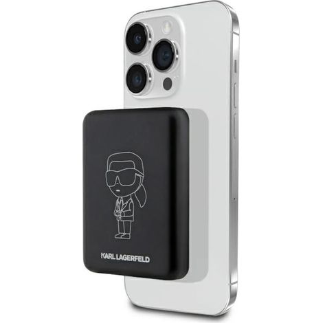 Karl Lagerfeld Induktive Powerbank KLPBMKIOTTGK 5W 3000mAh schwarz/schwarz Ikonik MagSafe (1/5)