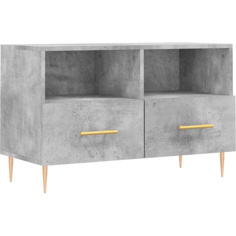 Mobile TV multimediale scaffale per televisione televisore buffet sala da pranzo soggiorno camera da letto 80 x 36 x 50 cm derivati del legno grigio 020026299