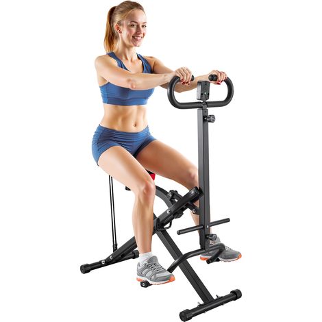 VEVOR Kniebeugenmaschine für tiefe Kniebeugen zu Hause, klappbares Trainingsgerät, Gesäßtrainer mit 2 hochfesten Widerstandsbändern, Heimtrainingsgerät für Gesäß und Beine, Glute Machine (1/5)