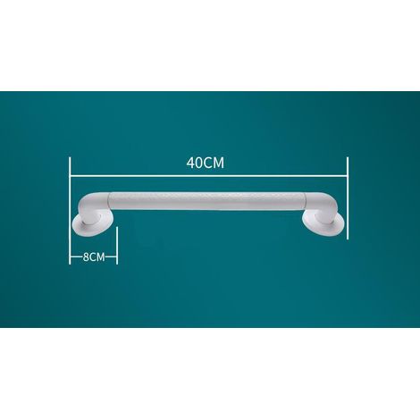Barre de maintien anti-chute pour salle de bain Barre de maintien anti-dérapant pour toilettes en acier inoxydable pour personnes âgées handicapées - blanc, 40cm, 1pc (1/2)