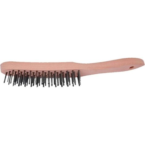 Escoba de Alambre AWTOOLS 6 filas, para limpieza en superficies duras, cerdas de alambre resistentes, ideal para trabajos pesados y exteriores. (1/2)