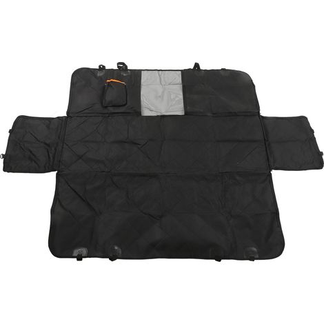 Housse de siège auto pour chien imperméable en tissu Oxford respirant et confortable, style hamac pour animaux de compagnie, noire