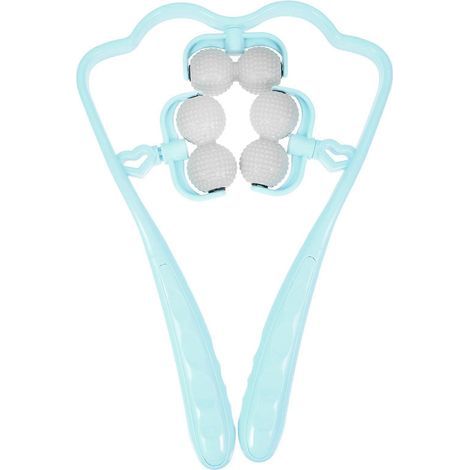 Nackenmassagegerät mit Kugelform, Nackenmassagegerät für Zuhause, Tragbare Nackenmassagerolle – 33 x 23 cm – Blau (1/4)