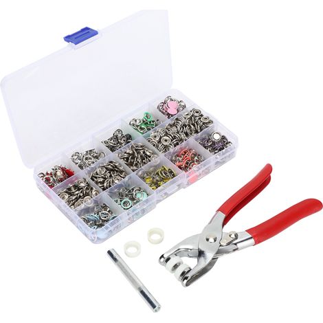 Kit de 804 boutons-pression pour machine à coudre, pince à presser manuelle, outils de 9,5 mm (1/5)
