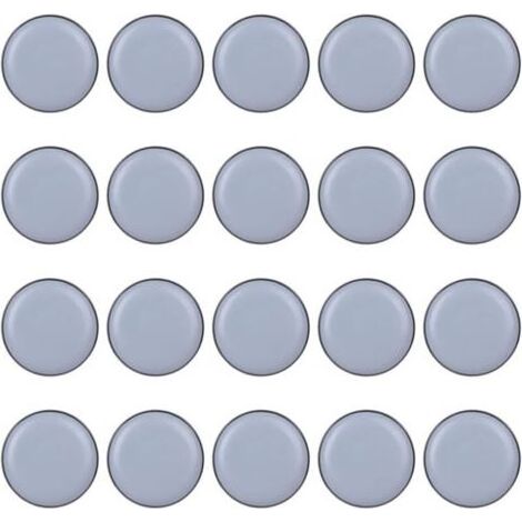 25mm Patin Chaise, 20 Pièces Patins Glisseurs, Patins Glisseurs pour Meubles, Patins en Téflon pour Chaise de Mobilier de Bureau de Maison (20mm Forme Ronde) (1/4)