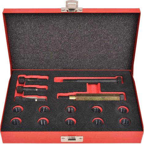 vidaXL Kit reparación de rosca bujía incandescente 15 pzas M10x1,0mm (1/2)