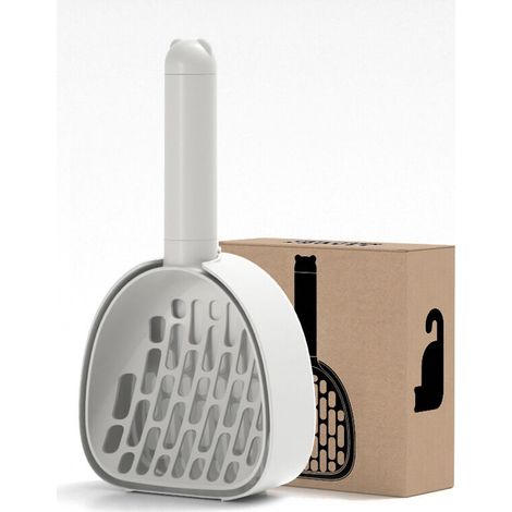 Chat Litière Scoop Pooper Scoopers Animaux Litière Sable Pelle Scoop Avec Support Pet Merde Artefact Chiens Pelle Pet Cleanning Outil(Blanc) (1/5)