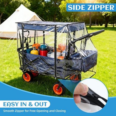 Housse Pluie Chariot Pliant-1, Transparent,110x74x51cm Impermeable Camping Enfant Protection Accessoire Exterieur Aucunely (1/5)