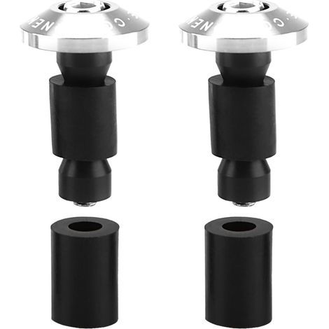 Bouchons coulissants d'extrémité de guidon de moto, 22mm, 7/8 pouces, pour course ATV tout-terrain, argent (1/5)
