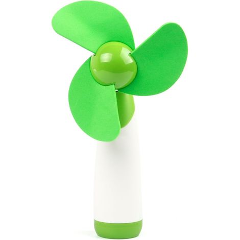 Ventilador portátil de lâmina macia verde com cabeça ajustável (1504040 mm)