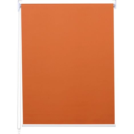 Estor enrollable opaco para ventana protección solar estor lateral 60x160cm naranja opaco 040004488
