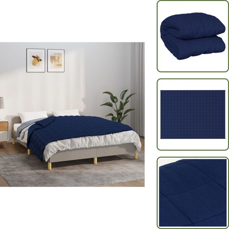Gewichtsdecke Blau 152x203 cm 7 kg Stoff - Gewichtsdecke - Schlafdecke - Bettdecke - Schlafen - Entspannen (1/5)