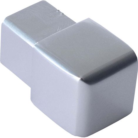 Dalsys Endstück für Fliesenschiene Quadratprofil Aluminium (eloxiert), Fliesenprofil - Chrom glänzend 10mm, 1 Stück