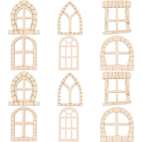 100 portes de fées miniatures en bois brut, décorations de jardin miniatures (élans, gnomes), ornements de Noël pour maison de fées, micro-paysage, bonsaï (1/5)