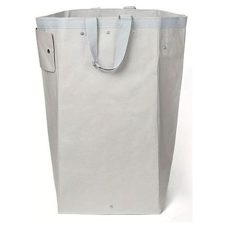 Sacs Rangement Grands Format Vinyle Pliables Poignées - Réutilisables Résistants Lavables - Idéal Cuisine Buanderie Jardin Rangement Linge Blanc (1/5)