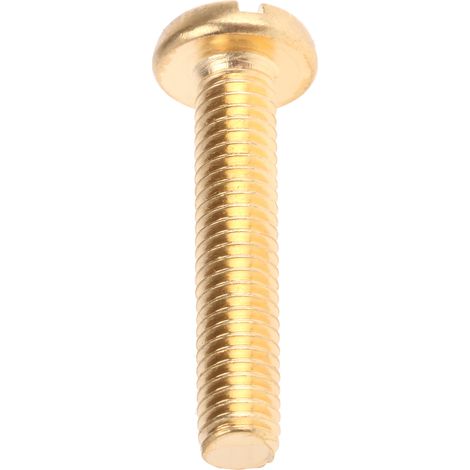 Vis à métaux RS PRO M6 à tête Cylindrique fendue en Laiton, 30mm ( Prix pour Sachet de 100 ) (1/2)