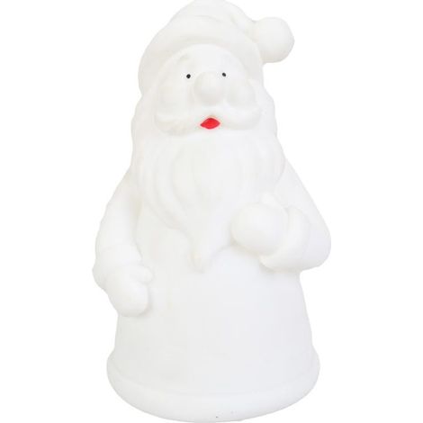 Figura iluminada de Papá Noel con luz LED de colores, 12,5 cm (1/5)