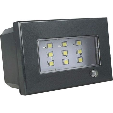 Lampada Led Segnapasso 3M 220V Con Sistema Emergenza Nero Compatibile con Bticino Axolute (1/3)