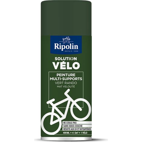 Peinture Multi-supports Solution velo - Mat Veloute - 400ML - Vert Rando - Ripolin (1/4)
