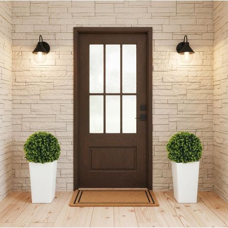 REDOM set de 2 plantas artificiales 32x32x65 cm, material con protección UV, bola extraíble, plástico verde (1/5)