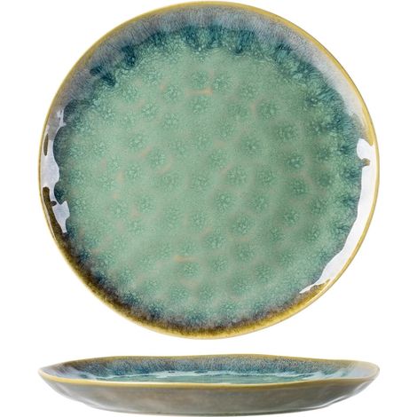 Assiettes creuses en porcelaine bleue – Set de 4