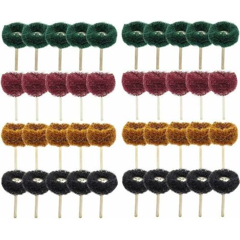 40Pcs 1(25mm) Roue abrasive Roue de polissage pour Dremel Outil rotatif (1/5)