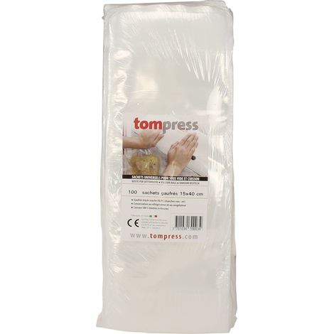 Sacs sous-vide et cuisson 15x40 cm gaufrés Tom Press par 100 (1/3)